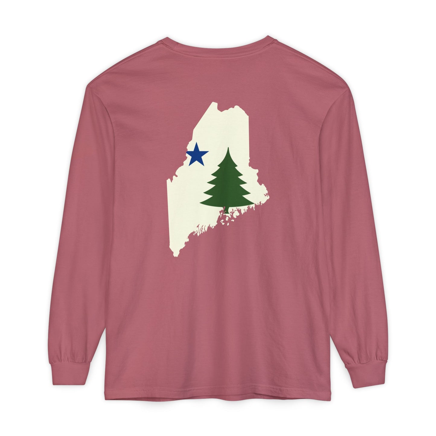 1901 Old Maine Flag State Comfort Colors Unisex Garment-dyed Long Sleeve T-Shirt