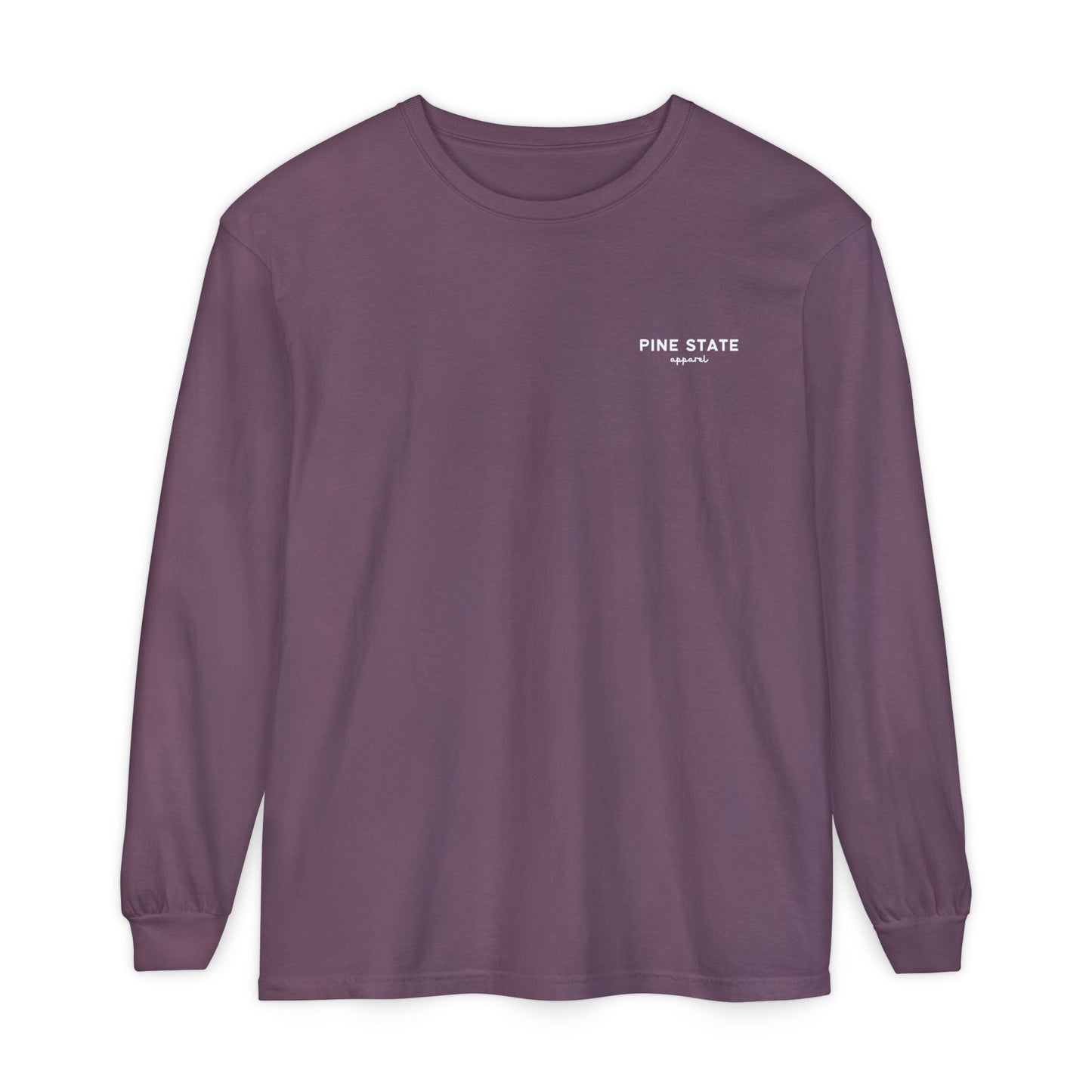 Folksy Deer Maine State 100% Cotton Long Sleeve T-Shirt