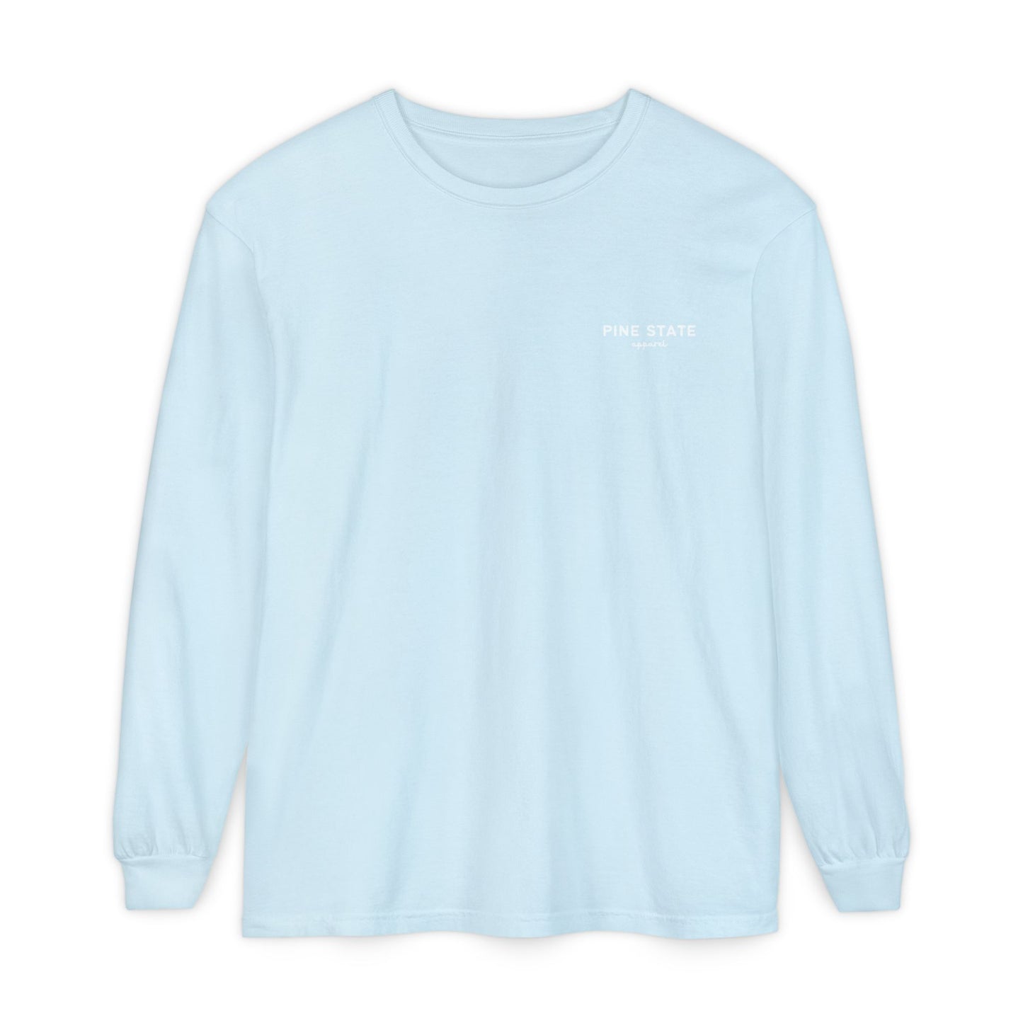 Foxes in Wildflowers Maine State 100% Cotton Long Sleeve T-Shirt