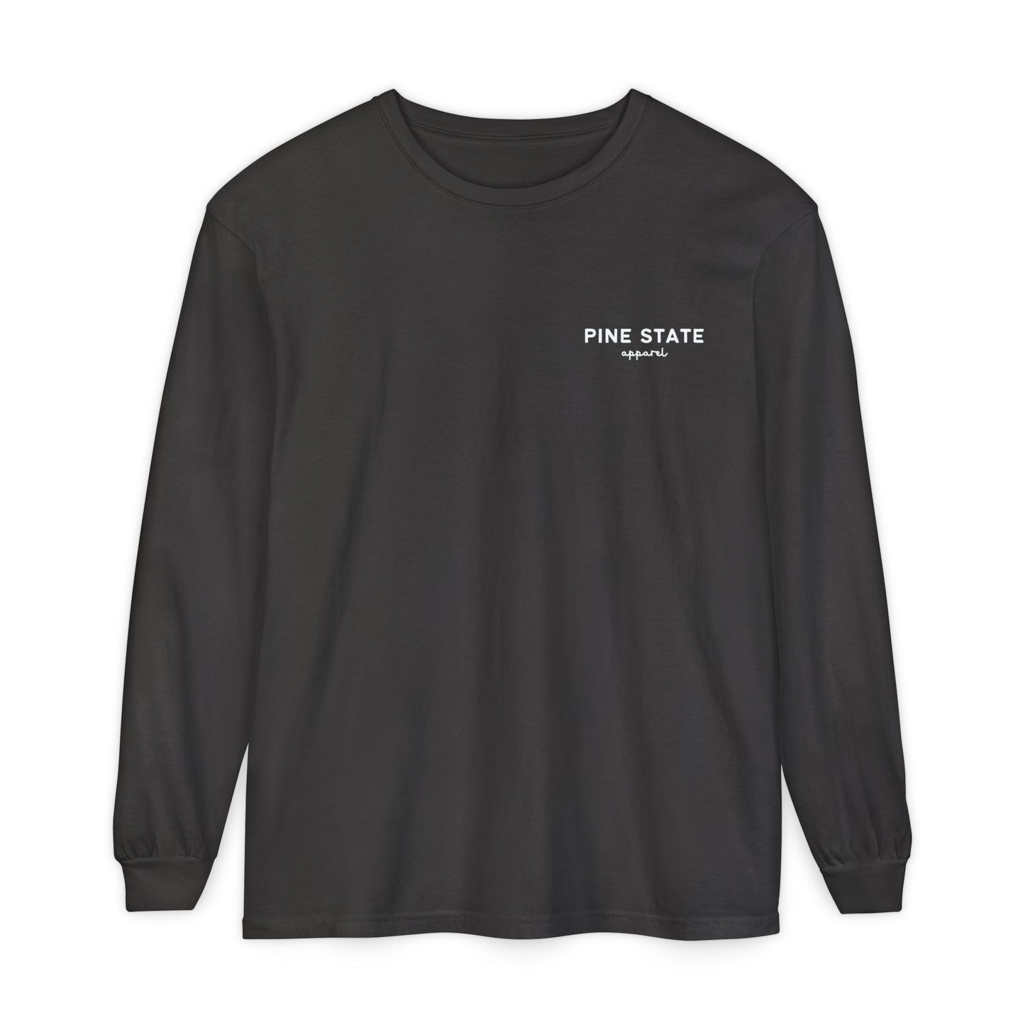 Winter Watercolor Evergreens Maine Comfort Colors Unisex Garment-dyed Long Sleeve T-Shirt