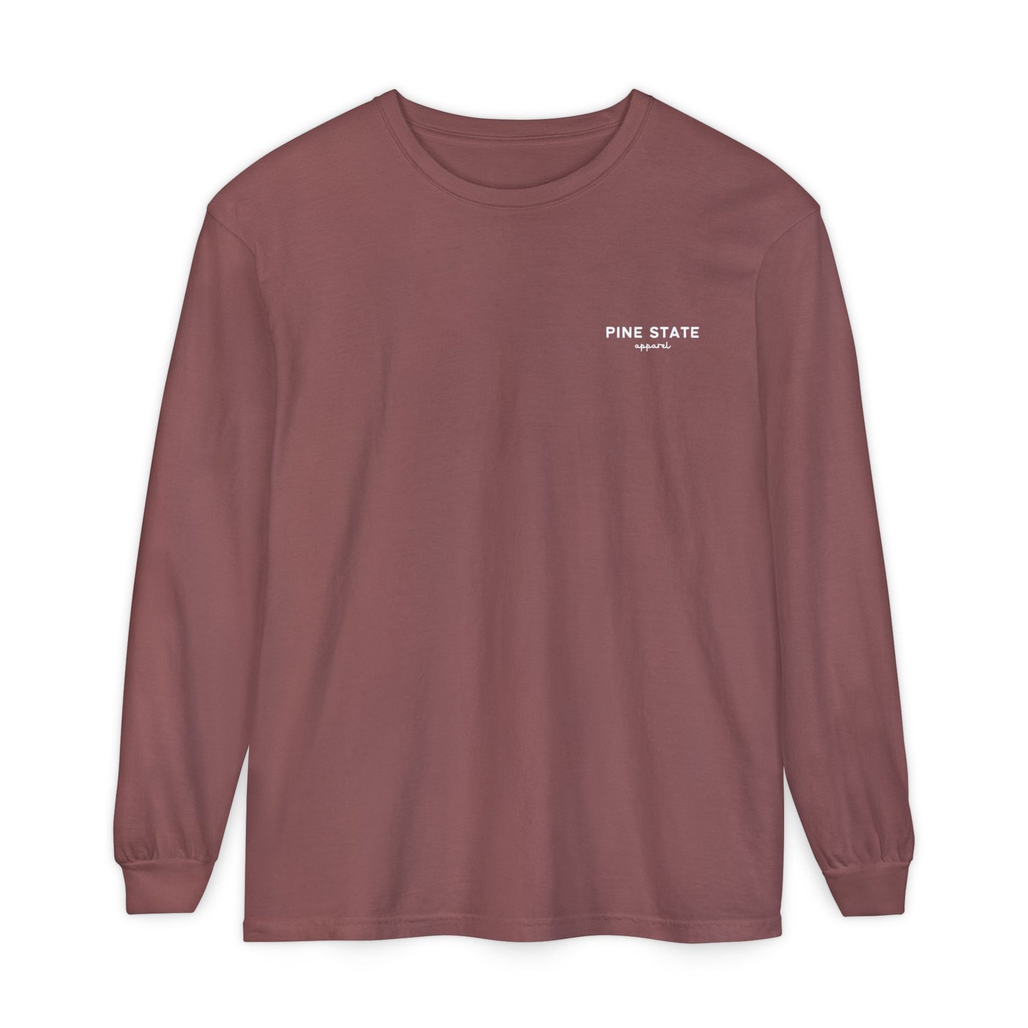 Foxes in Wildflowers Maine State 100% Cotton Long Sleeve T-Shirt