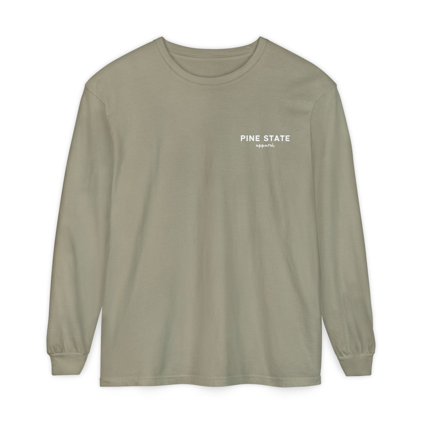Winter Watercolor Evergreens Maine Comfort Colors Unisex Garment-dyed Long Sleeve T-Shirt