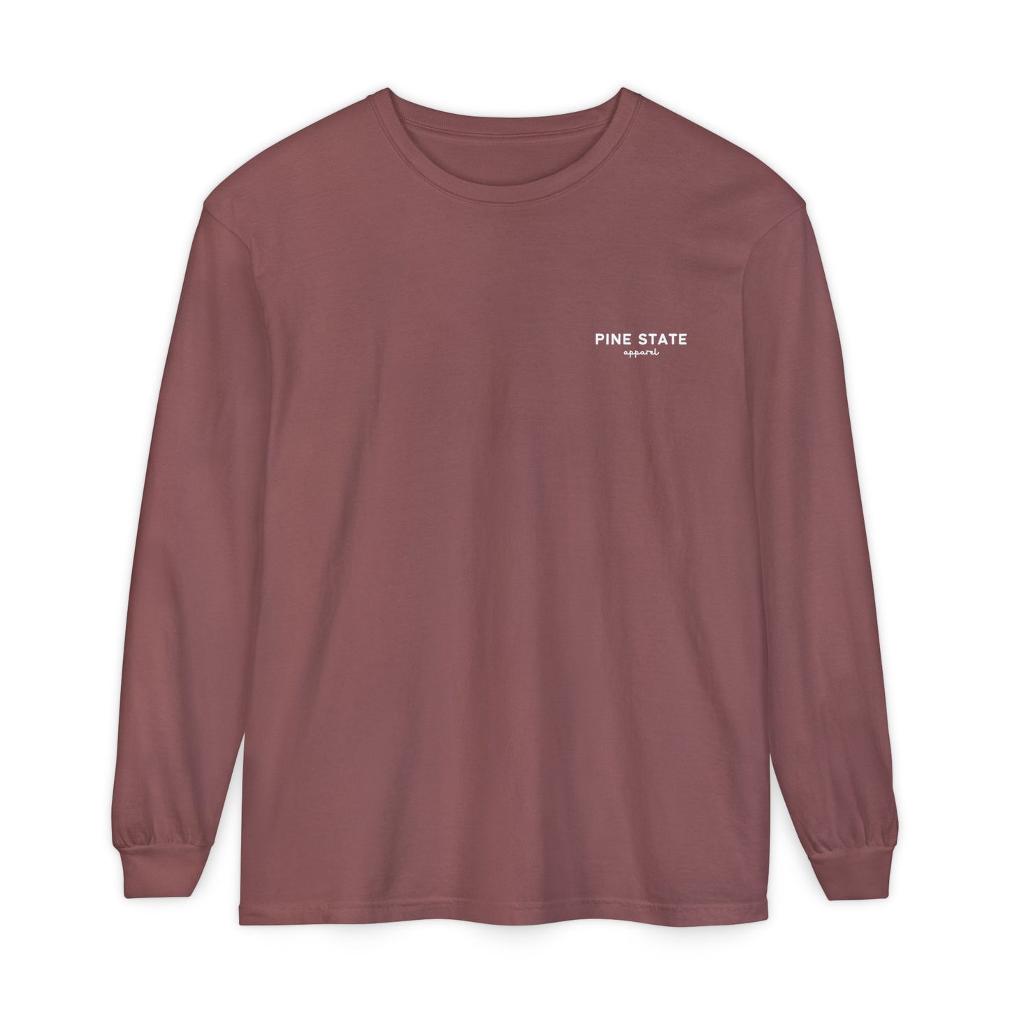 Maine Fall Landscape 100% Cotton Long Sleeve T-Shirt