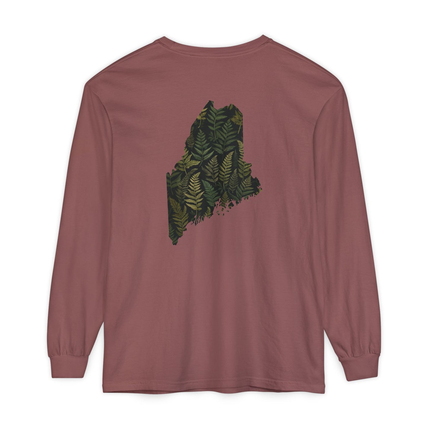 Maine State Ferns Long Sleeve T-Shirt