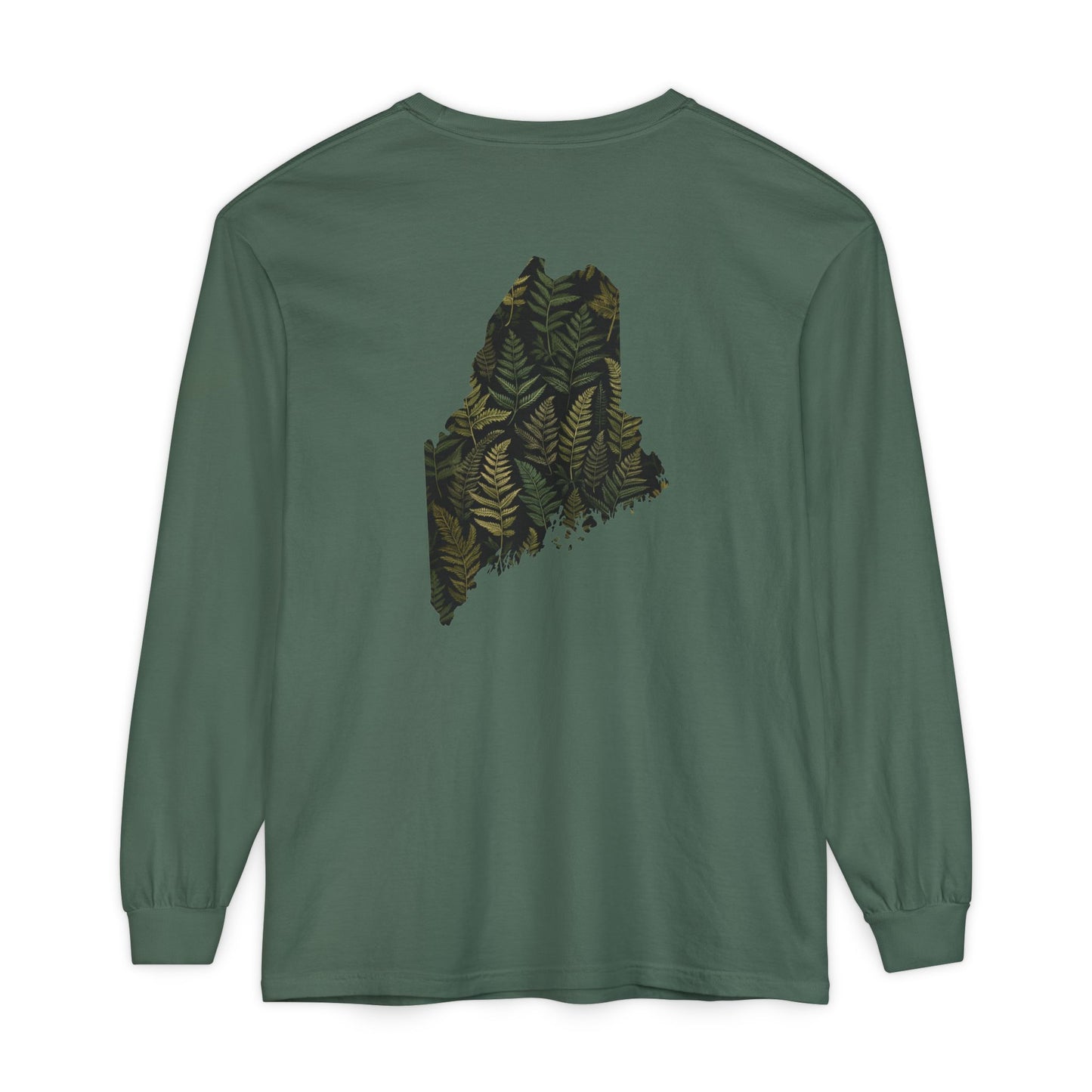 Maine State Ferns Long Sleeve T-Shirt