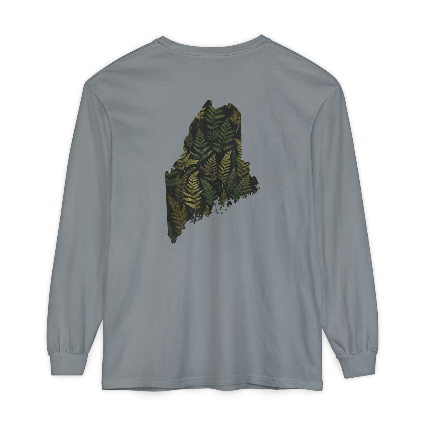 Maine State Ferns Long Sleeve T-Shirt
