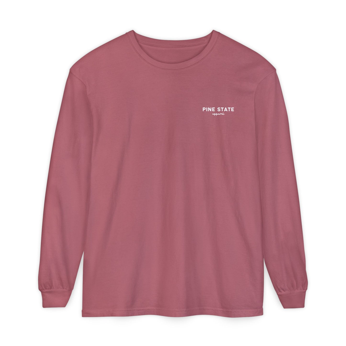 Folksy Deer Maine State 100% Cotton Long Sleeve T-Shirt
