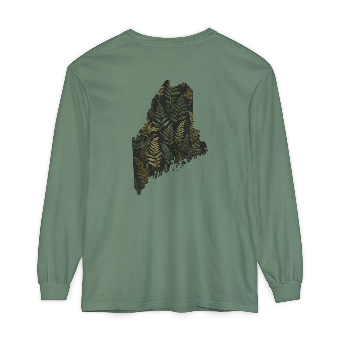 Maine State Ferns Long Sleeve T-Shirt
