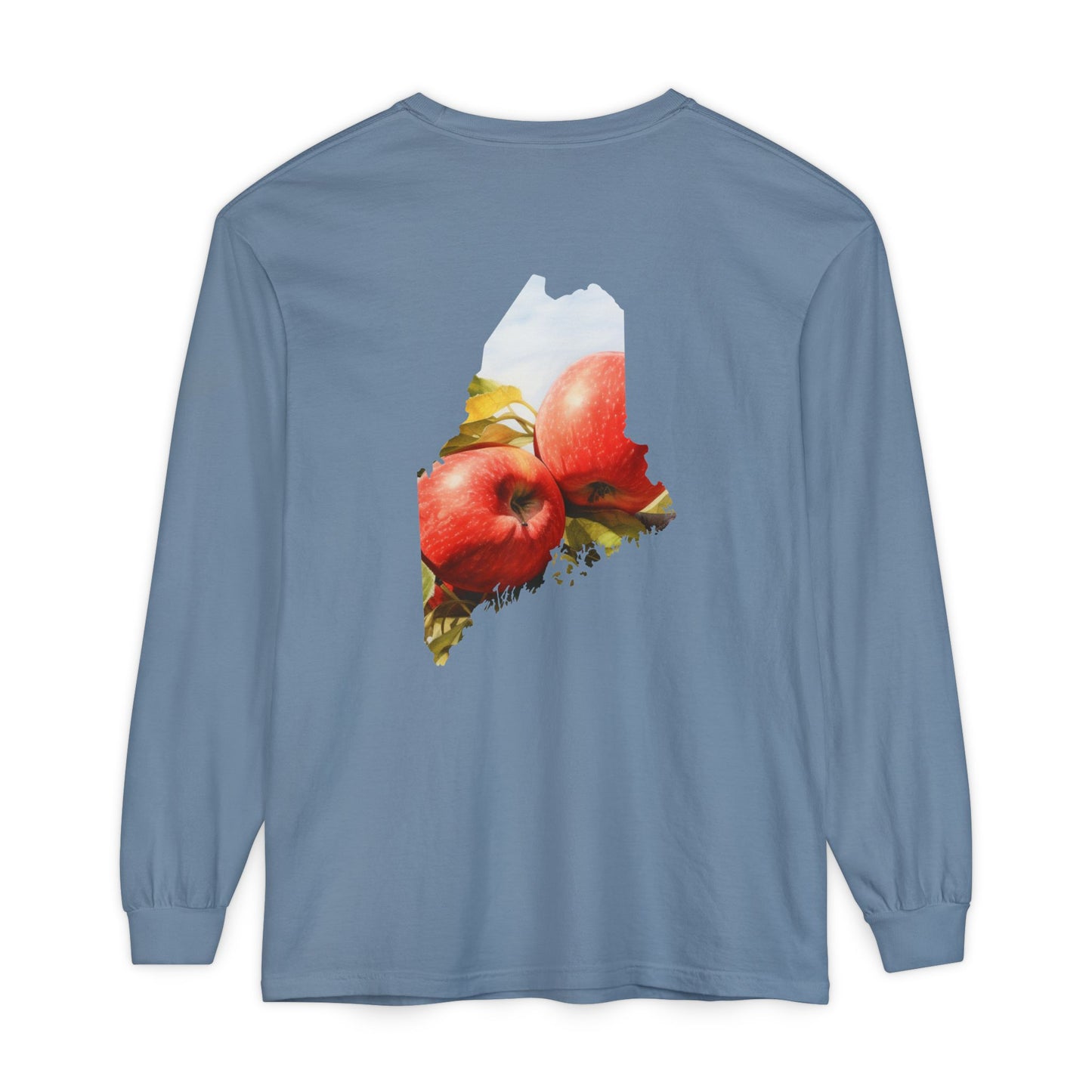 Maine State Apples 100% Cotton Long Sleeve T-Shirt