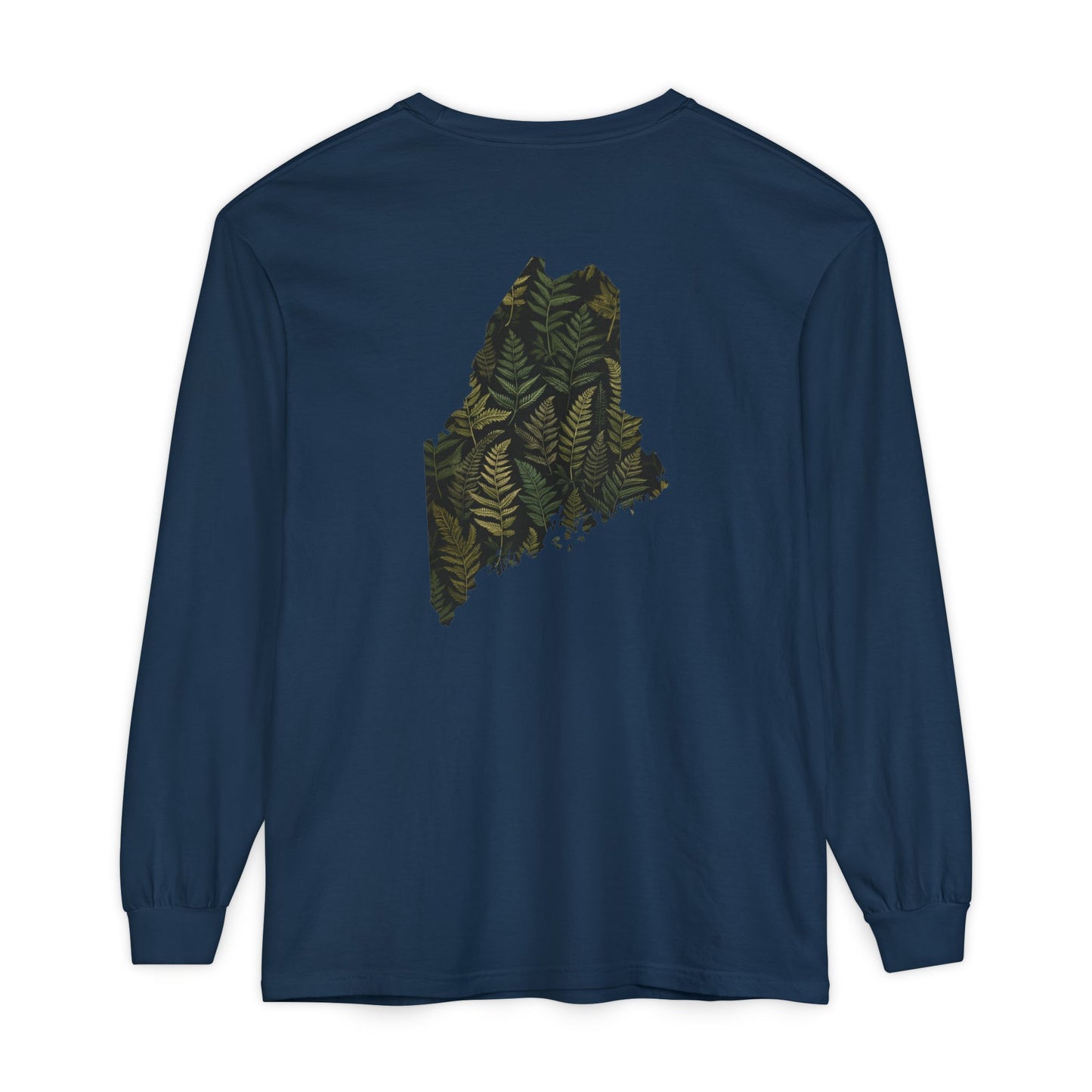 Maine State Ferns Long Sleeve T-Shirt
