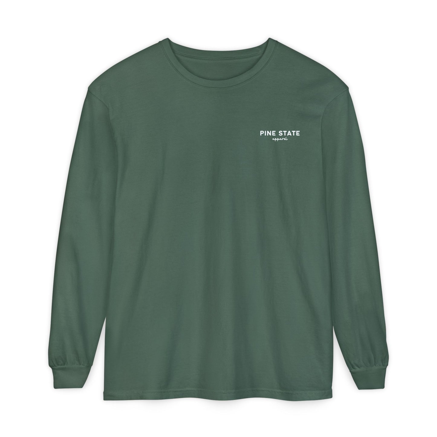 Winter Moose in Maine State 100% Cotton Long Sleeve T-Shirt