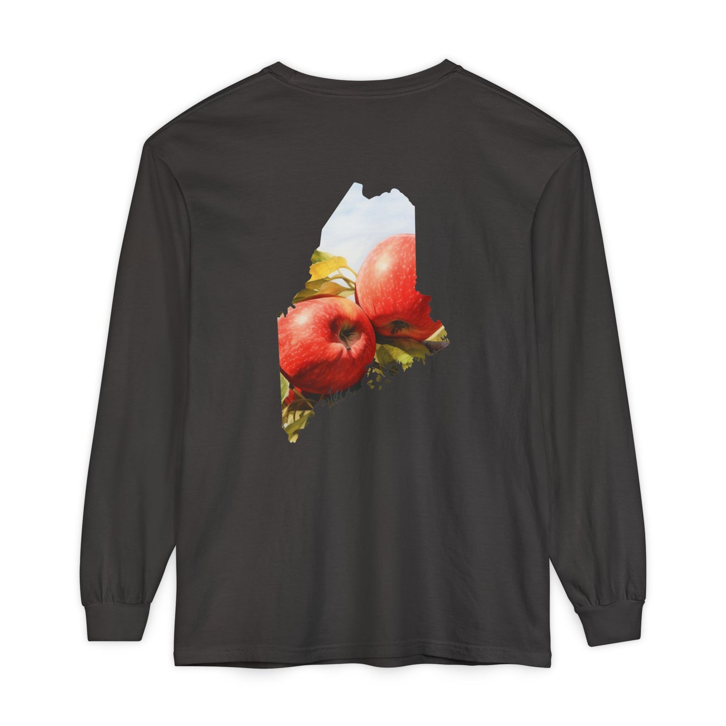 Maine State Apples 100% Cotton Long Sleeve T-Shirt