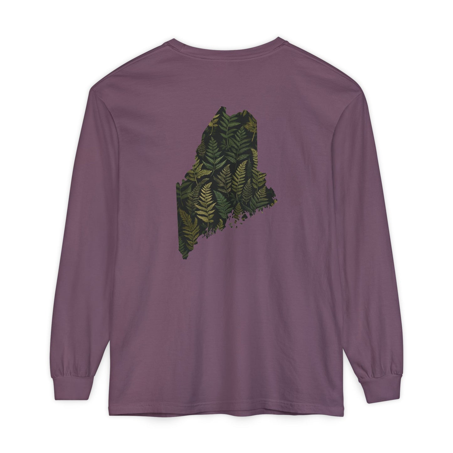 Maine State Ferns Long Sleeve T-Shirt