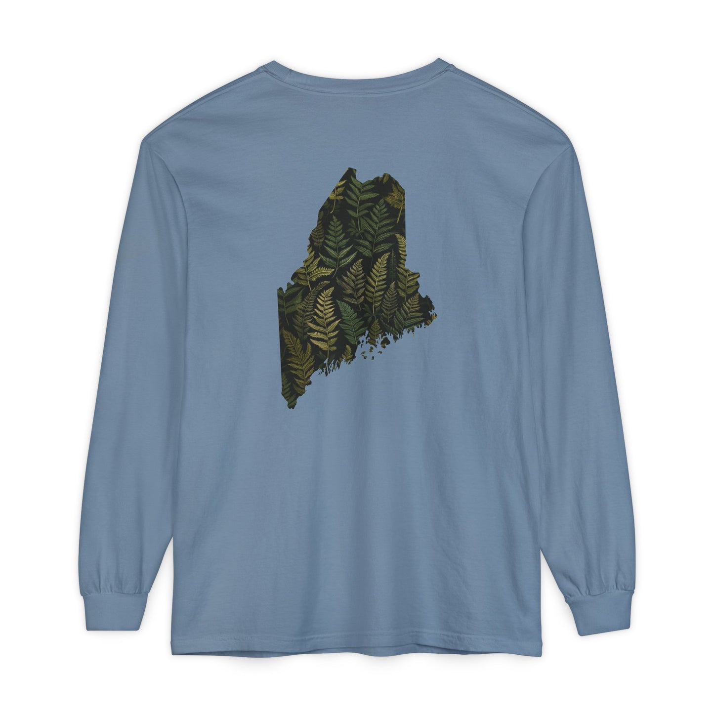 Maine State Ferns Long Sleeve T-Shirt