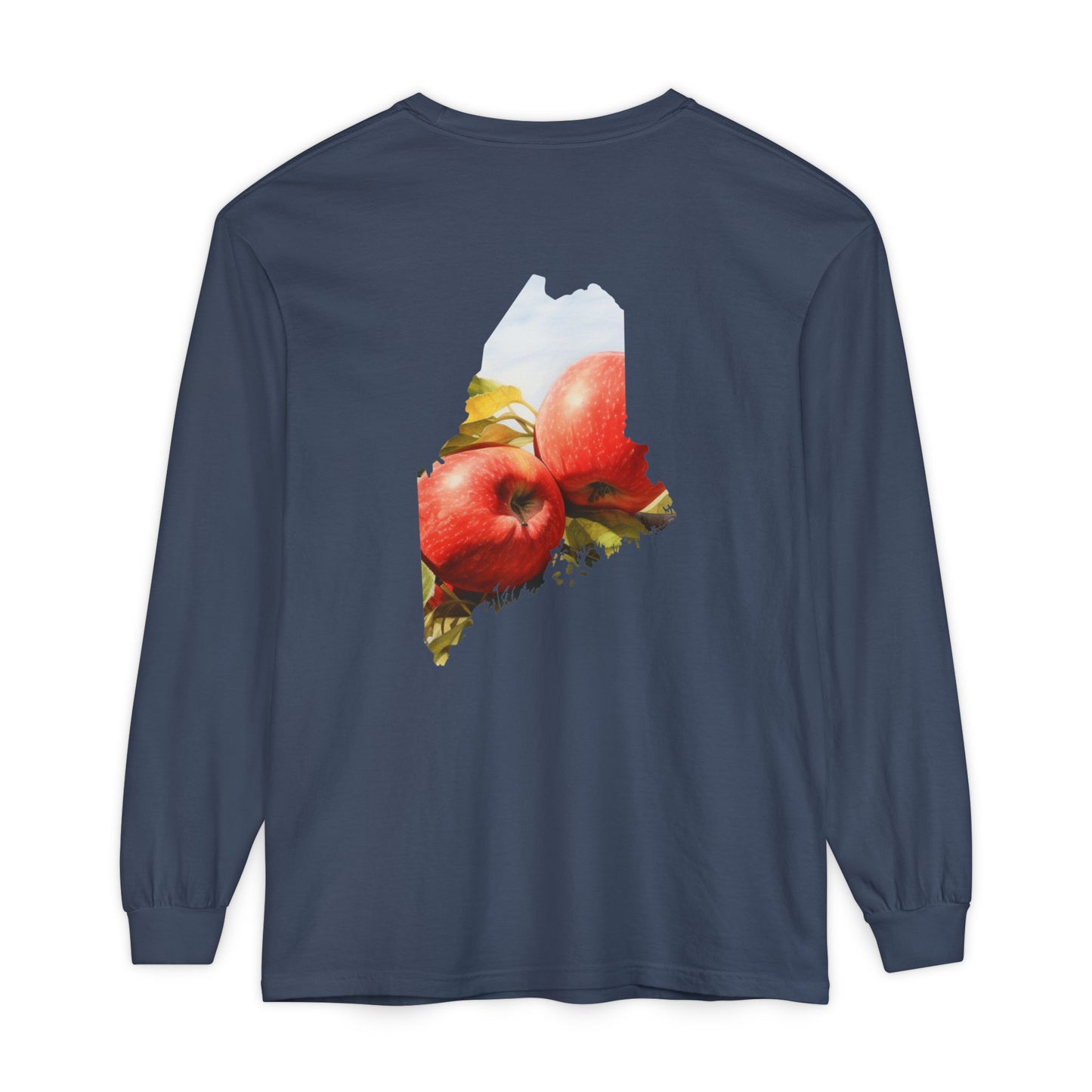 Maine State Apples 100% Cotton Long Sleeve T-Shirt