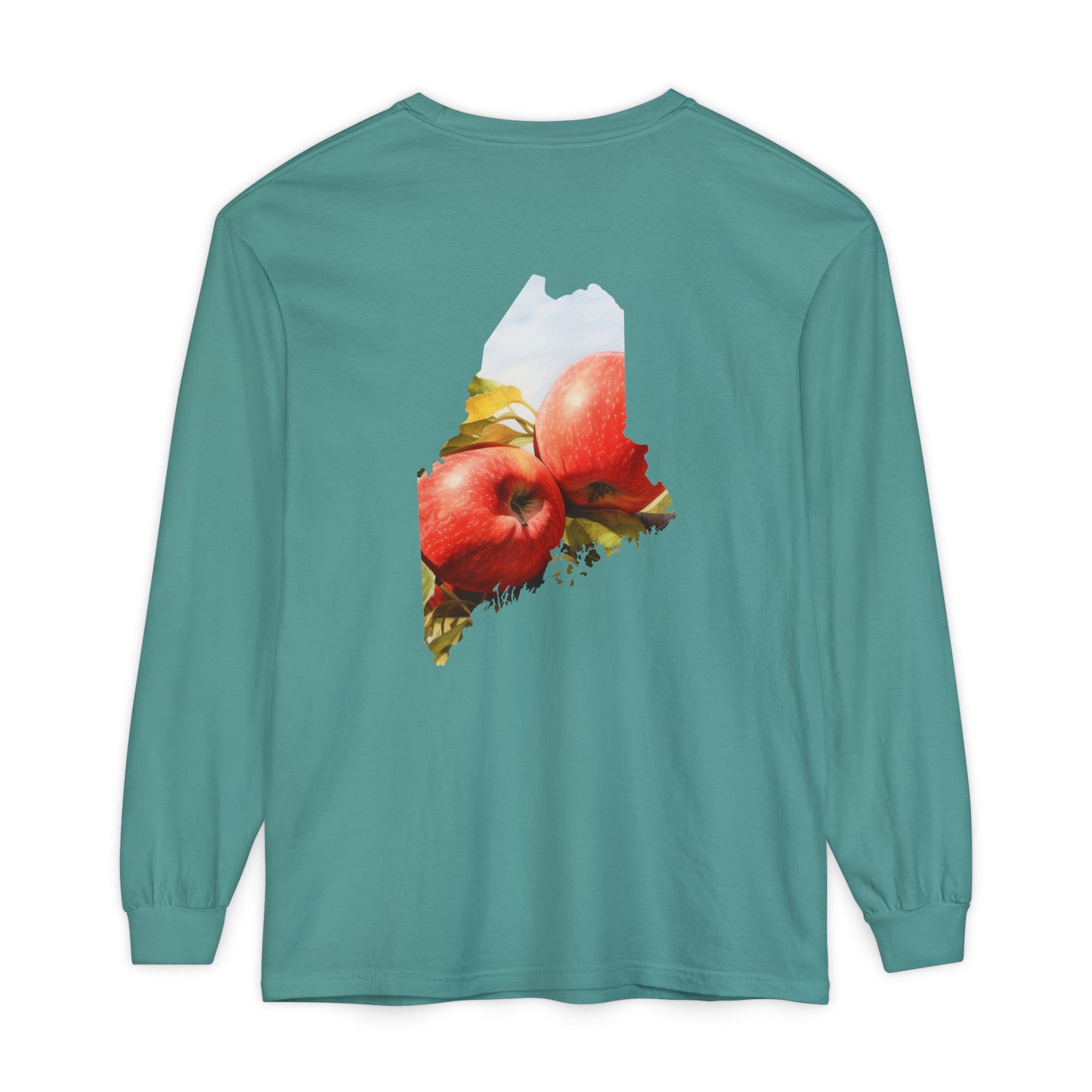 Maine State Apples 100% Cotton Long Sleeve T-Shirt