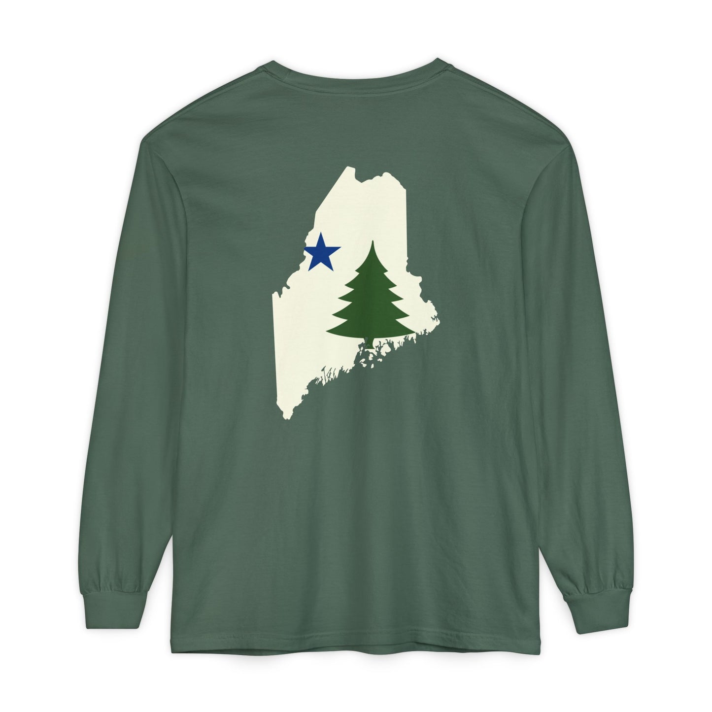 1901 Old Maine Flag State Comfort Colors Unisex Garment-dyed Long Sleeve T-Shirt