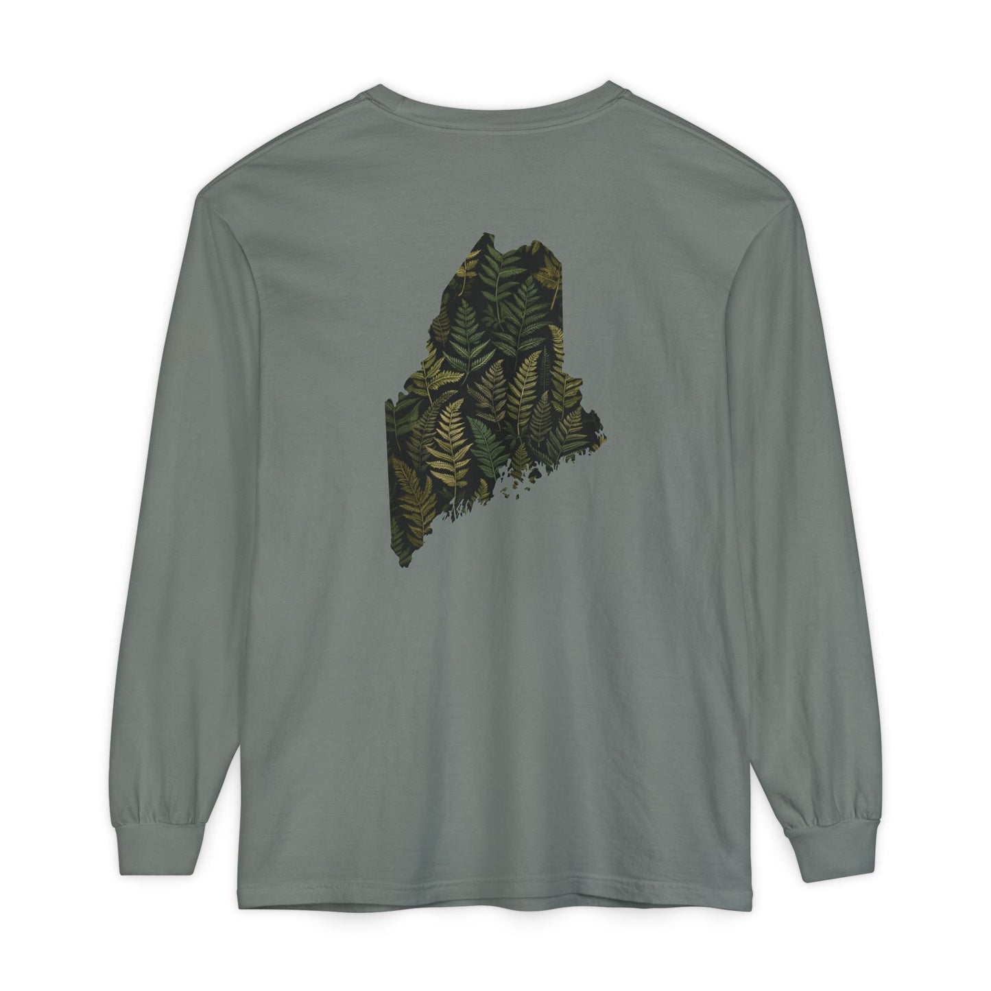 Maine State Ferns Long Sleeve T-Shirt