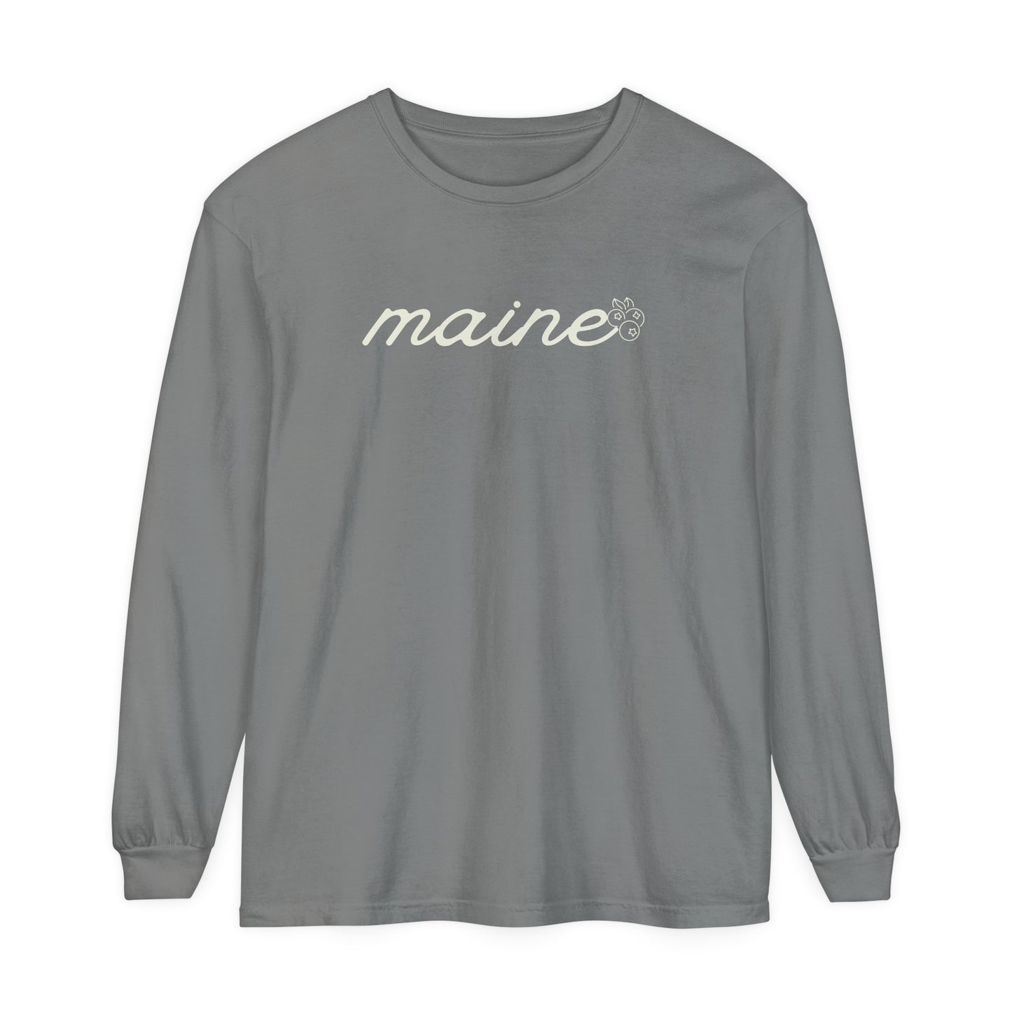 Maine Blueberries Comfort Colors Unisex Garment-dyed Long Sleeve T-Shirt