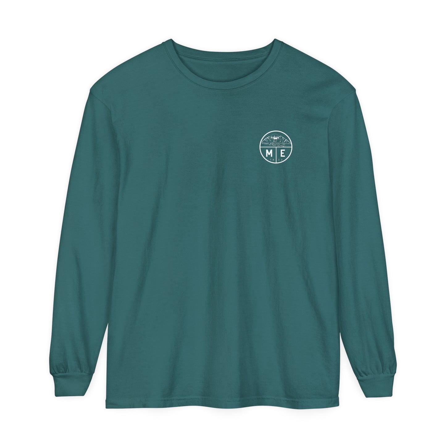 Evergreen Maine Comfort Colors Unisex Garment-dyed Long Sleeve T-Shirt