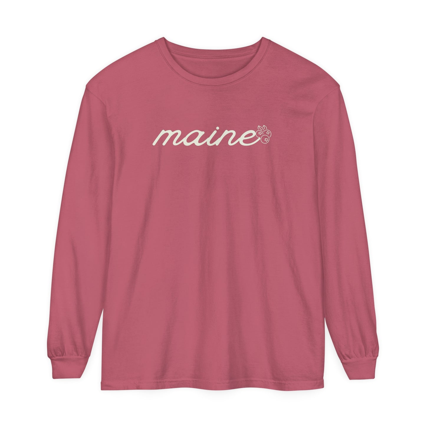 Maine Blueberries Comfort Colors Unisex Garment-dyed Long Sleeve T-Shirt