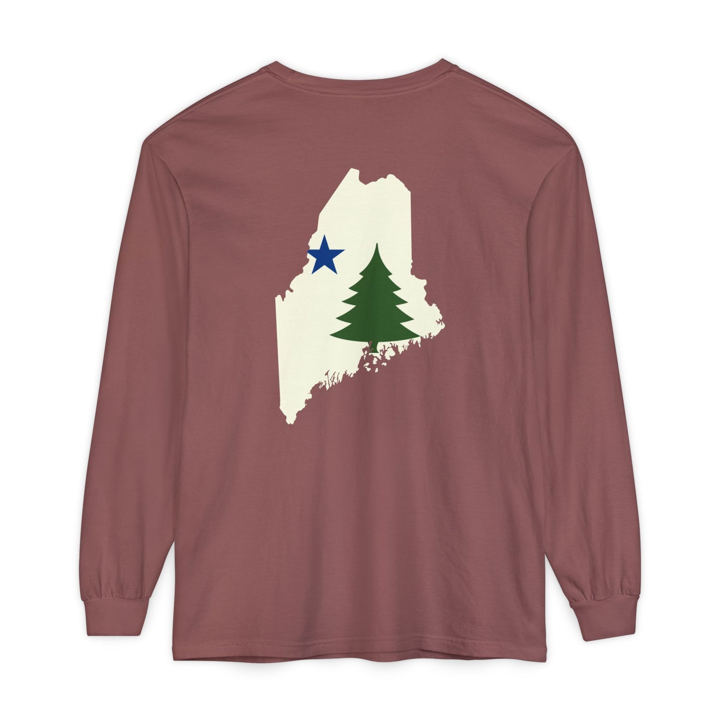 1901 Old Maine Flag State Comfort Colors Unisex Garment-dyed Long Sleeve T-Shirt