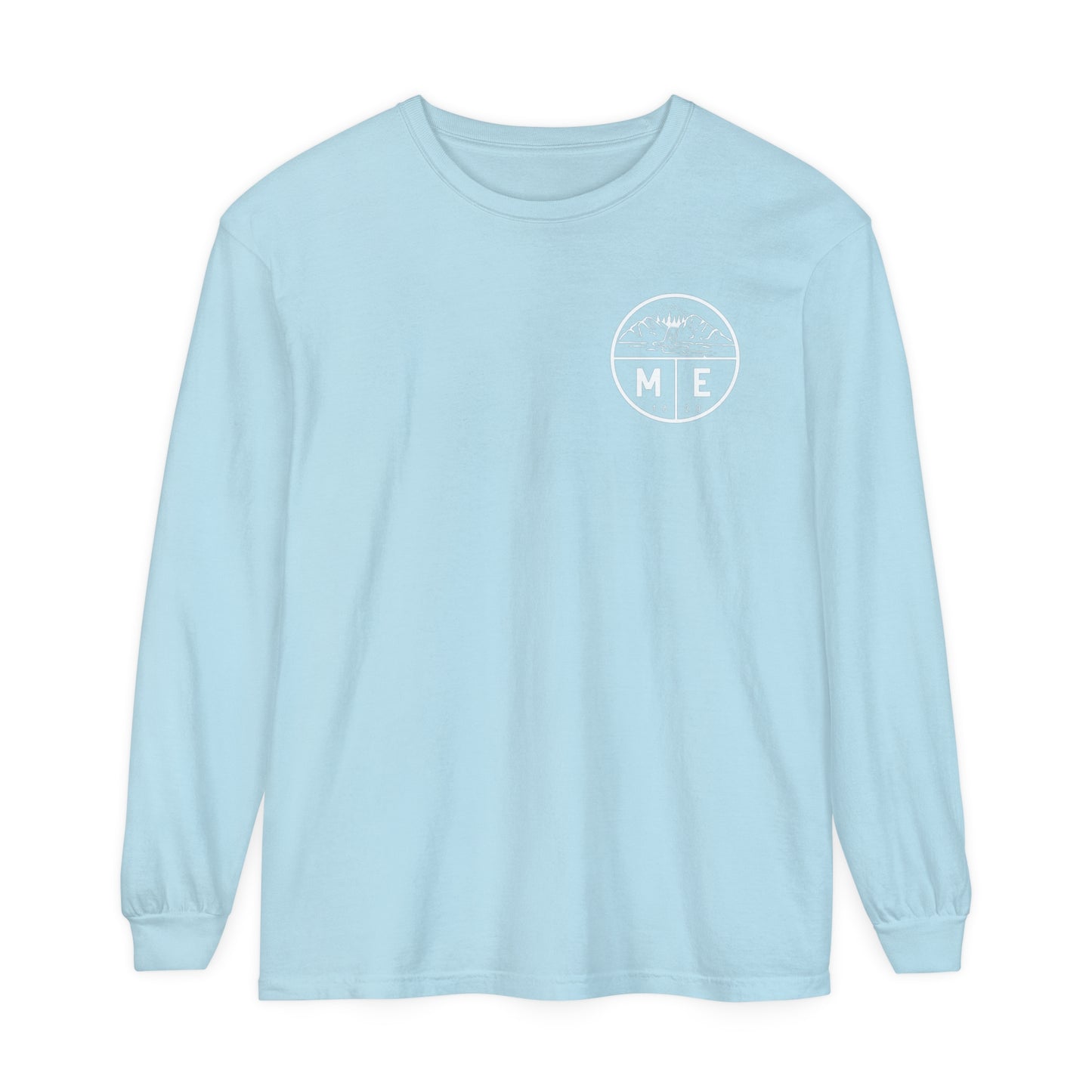 Fall Landscape Maine Comfort Colors Unisex Garment-dyed Long Sleeve T-Shirt