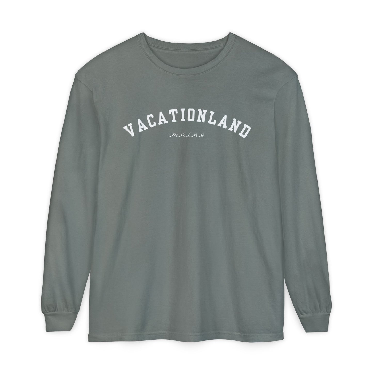 Vacationland Maine 100% Cotton Long Sleeve T-Shirt