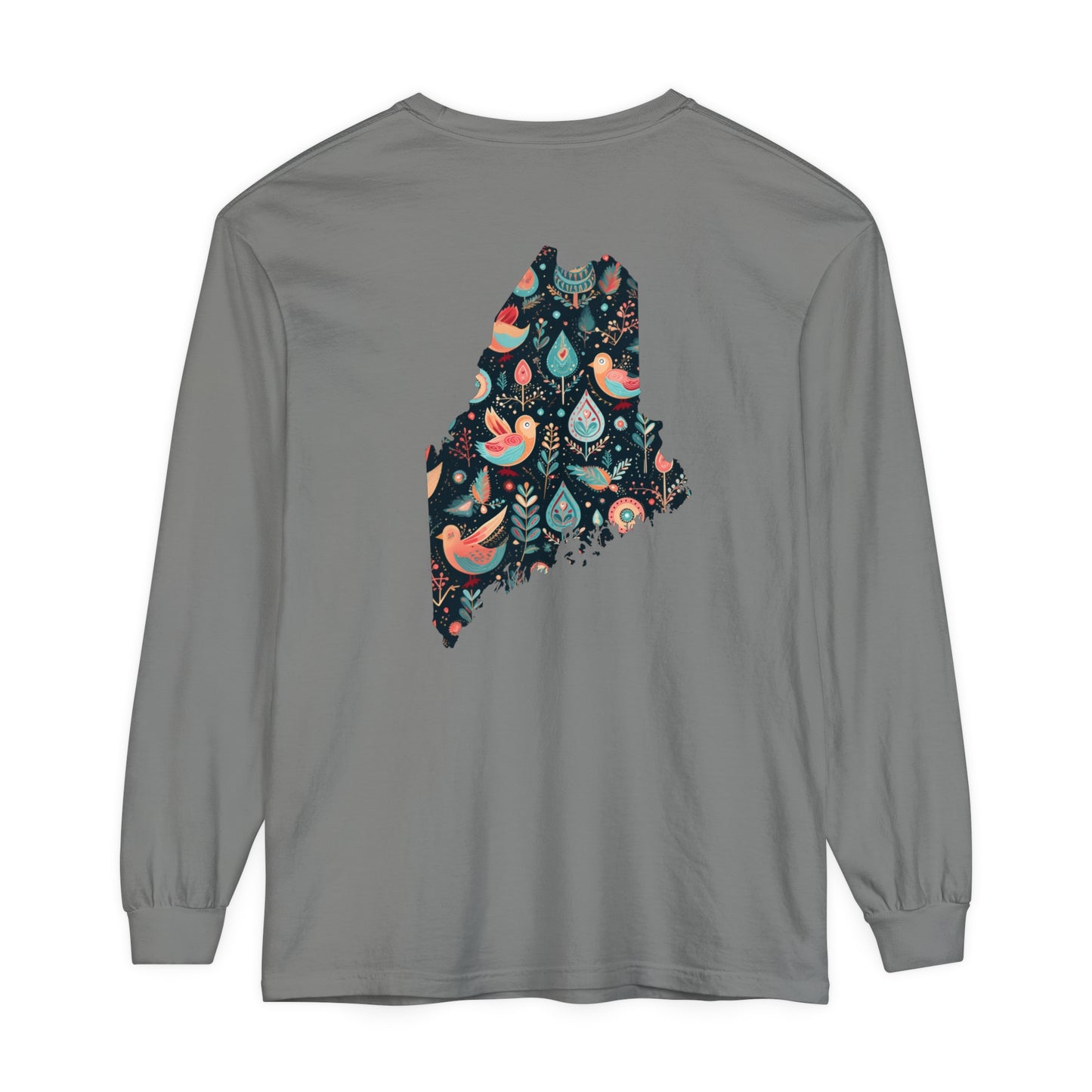 Paisley Birds Comfort Colors Unisex Garment-dyed Long Sleeve T-Shirt