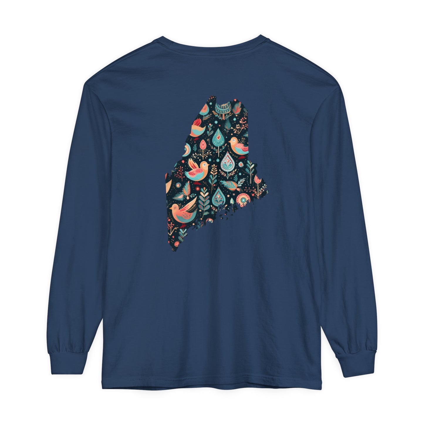 Paisley Birds Comfort Colors Unisex Garment-dyed Long Sleeve T-Shirt