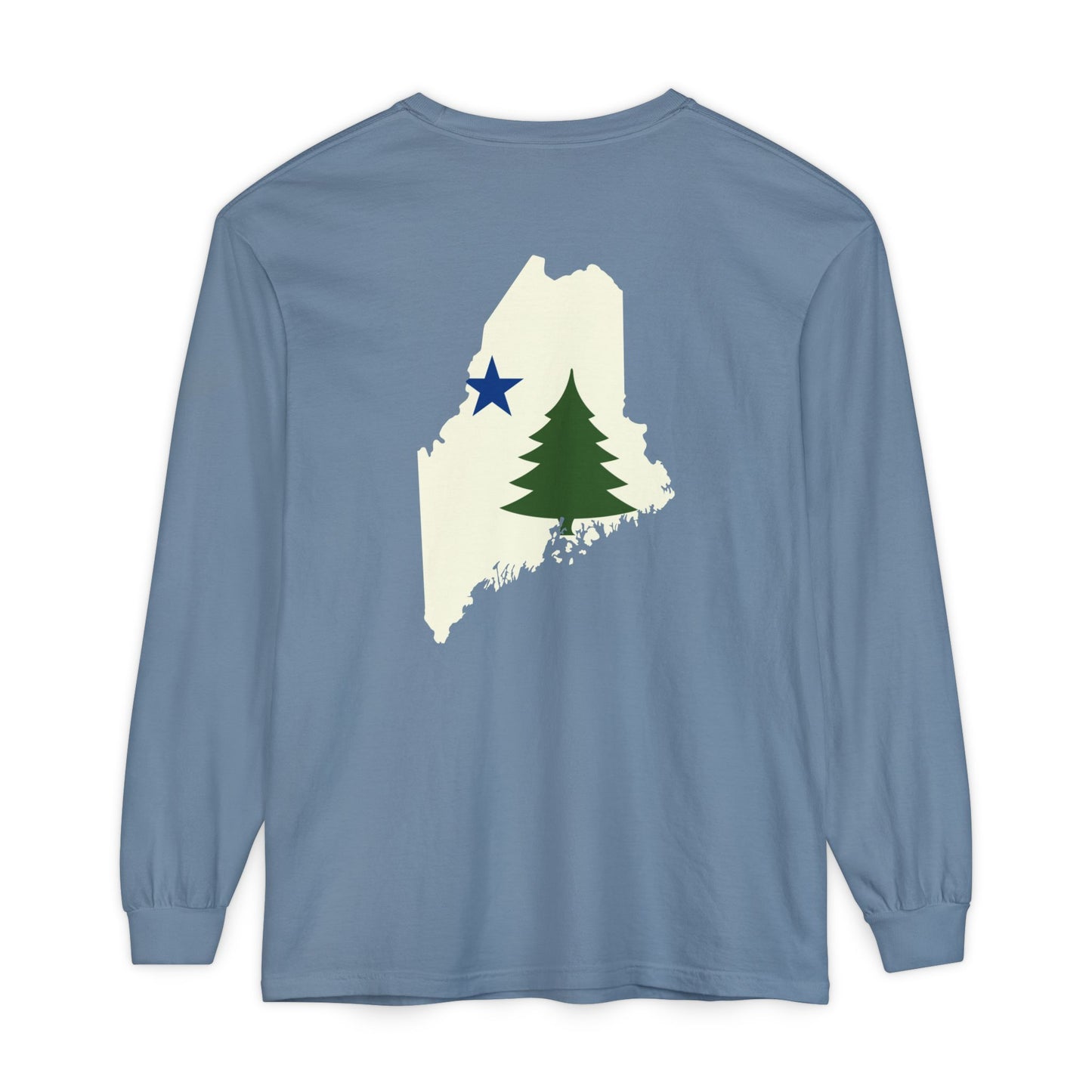 1901 Old Maine Flag State Comfort Colors Unisex Garment-dyed Long Sleeve T-Shirt