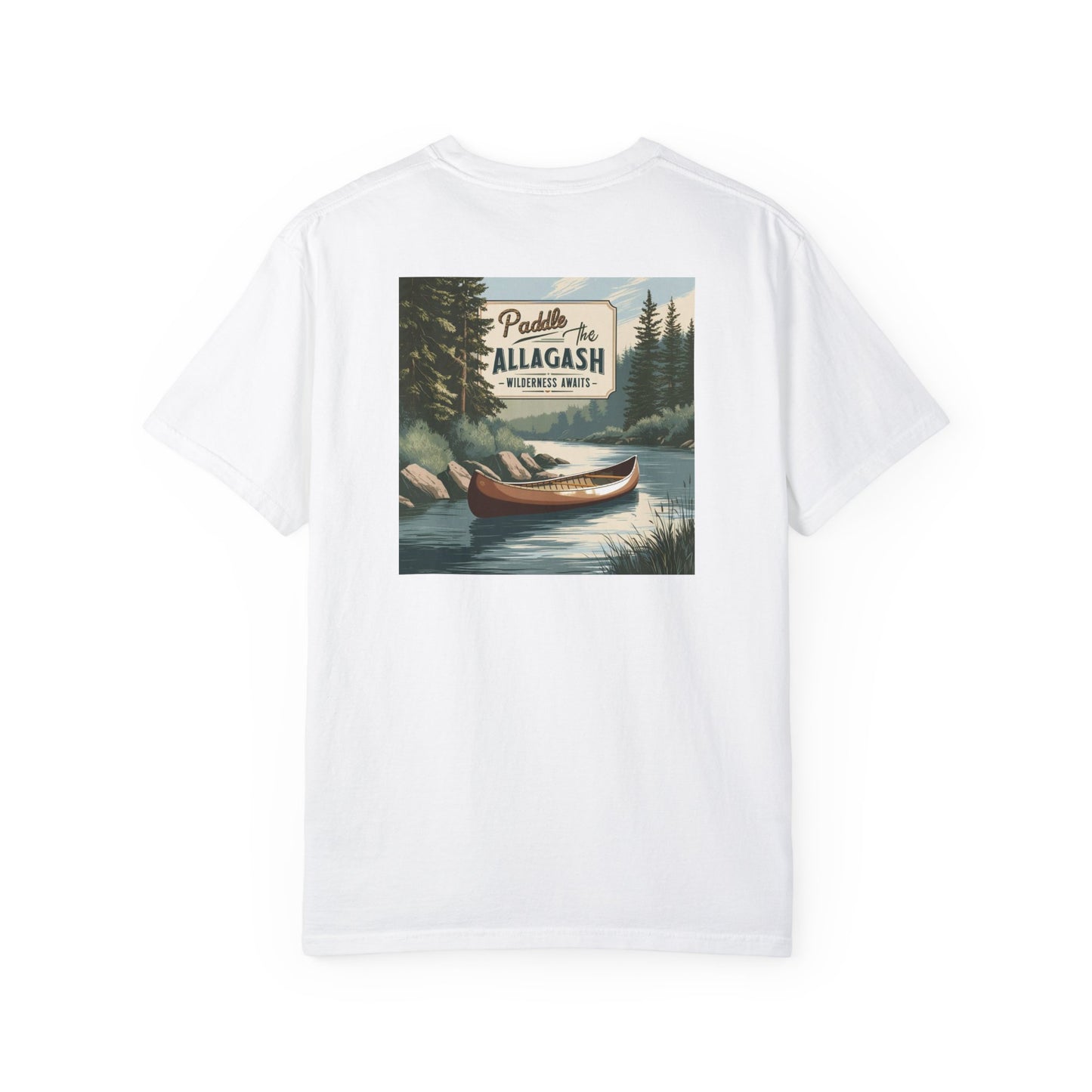 Paddle the Allagash Canoe Design for Outdoor Enthusiasts Comfort Colors T-shirt