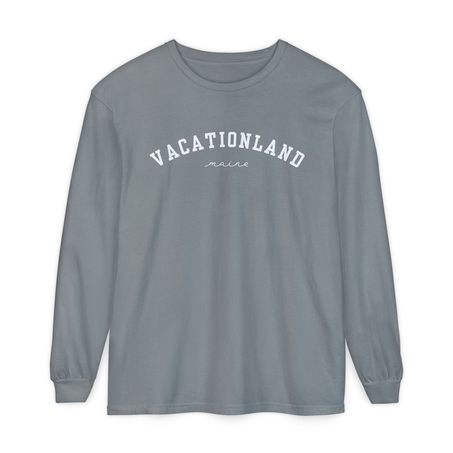 Vacationland Maine 100% Cotton Long Sleeve T-Shirt
