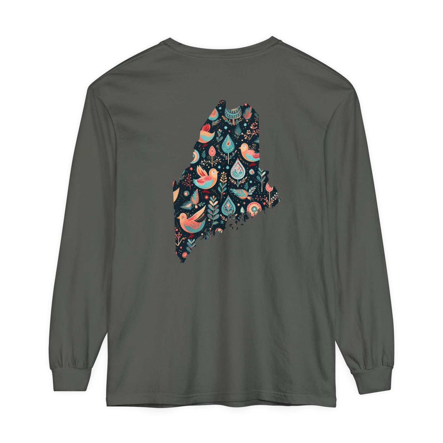 Paisley Birds Comfort Colors Unisex Garment-dyed Long Sleeve T-Shirt