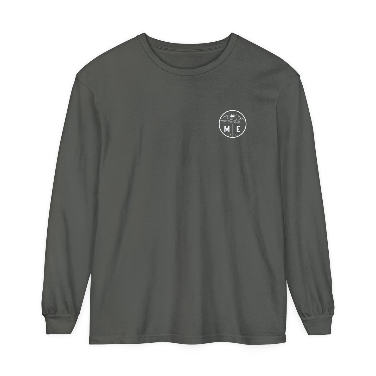 Evergreen Maine Comfort Colors Unisex Garment-dyed Long Sleeve T-Shirt