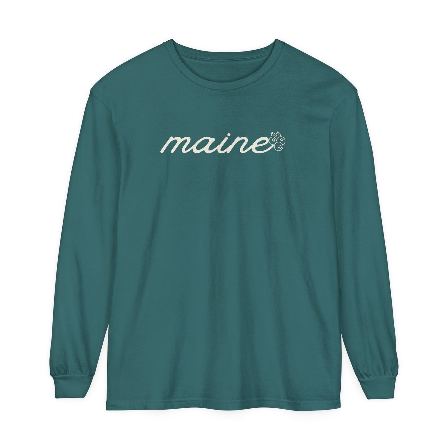 Maine Blueberries Comfort Colors Unisex Garment-dyed Long Sleeve T-Shirt