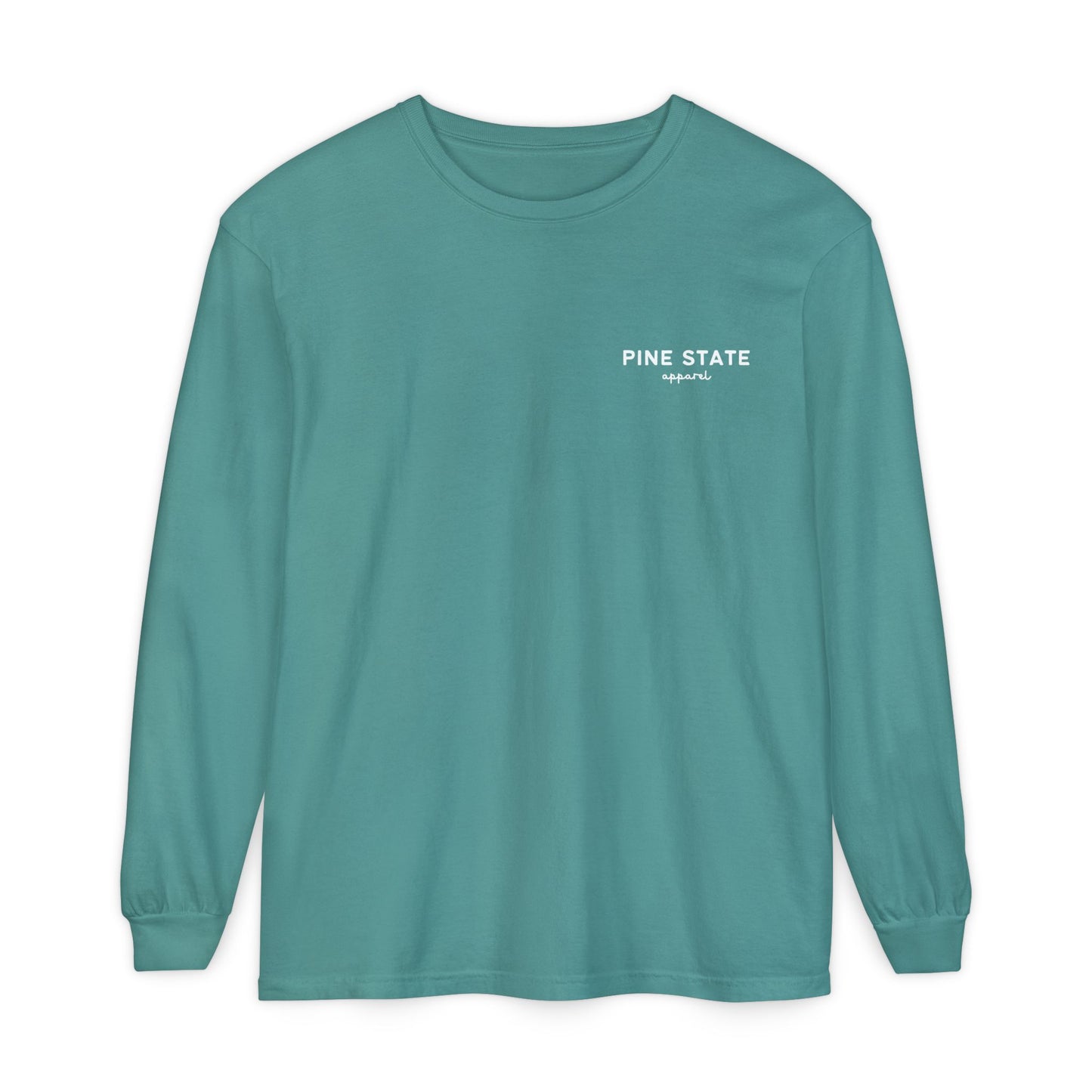 Winter Watercolor Evergreens Maine Comfort Colors Unisex Garment-dyed Long Sleeve T-Shirt