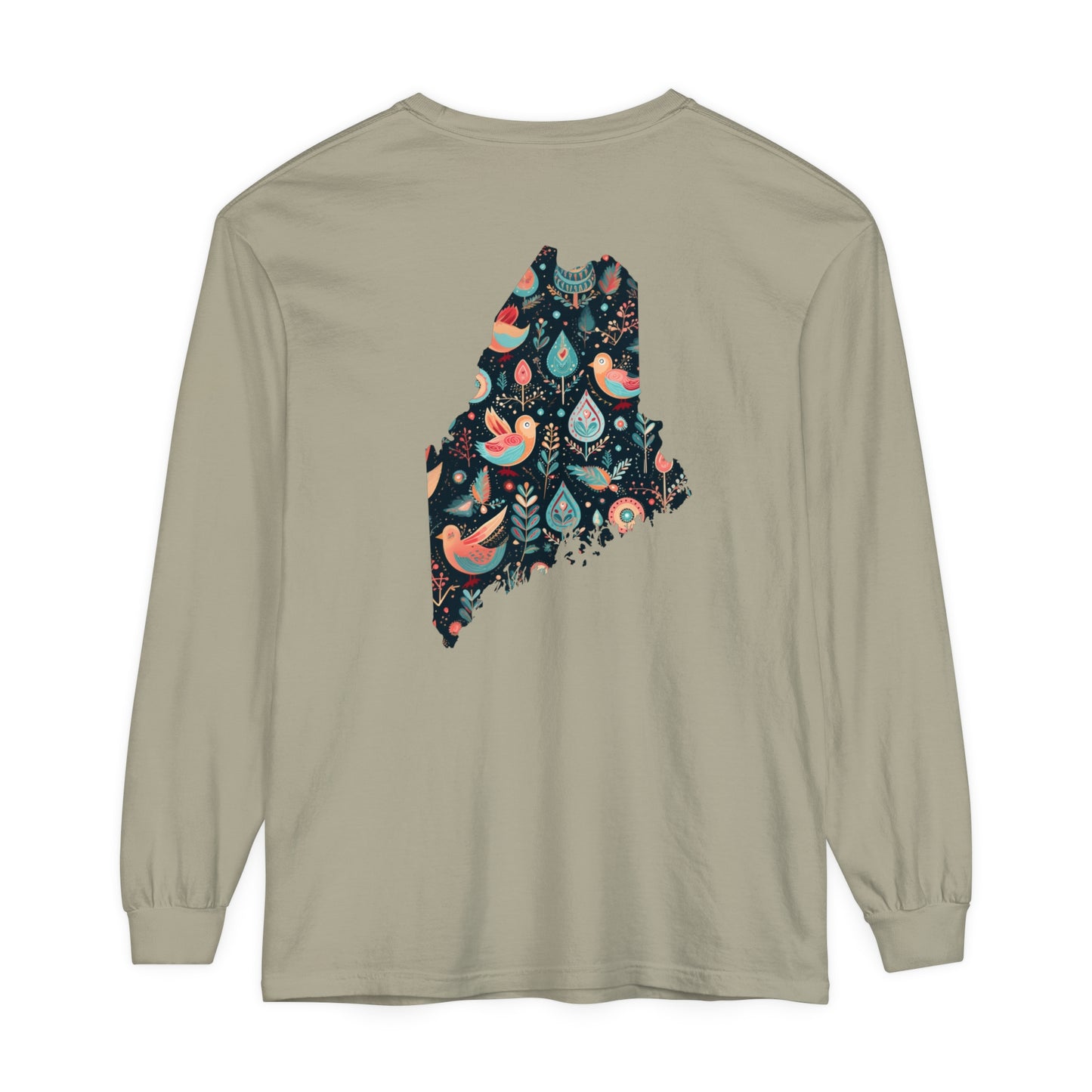 Paisley Birds Comfort Colors Unisex Garment-dyed Long Sleeve T-Shirt