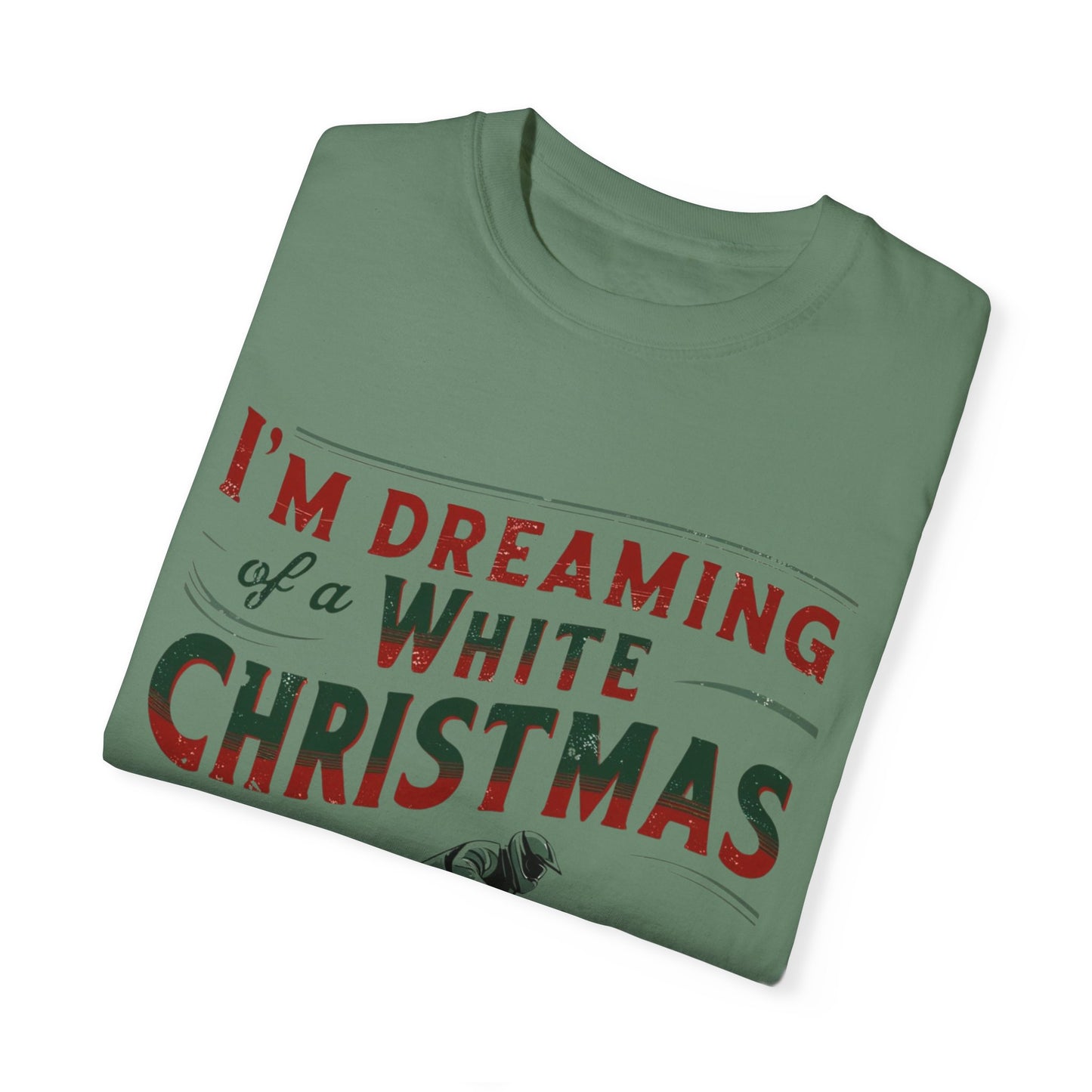 Dreaming of a White Christmas Snowmobile Sled Unisex Comfort Colors T-Shirt