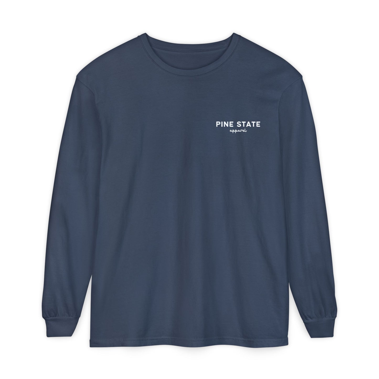 Winter Watercolor Evergreens Maine Comfort Colors Unisex Garment-dyed Long Sleeve T-Shirt