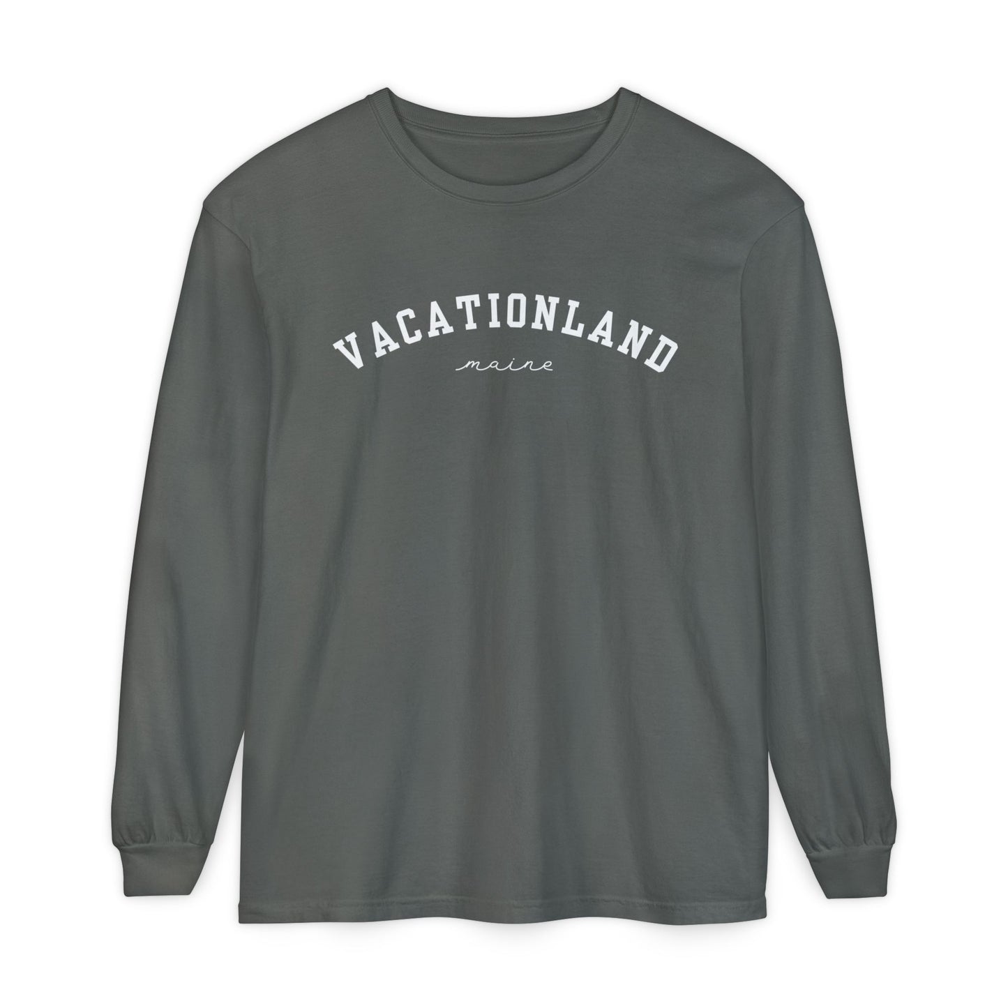 Vacationland Maine 100% Cotton Long Sleeve T-Shirt
