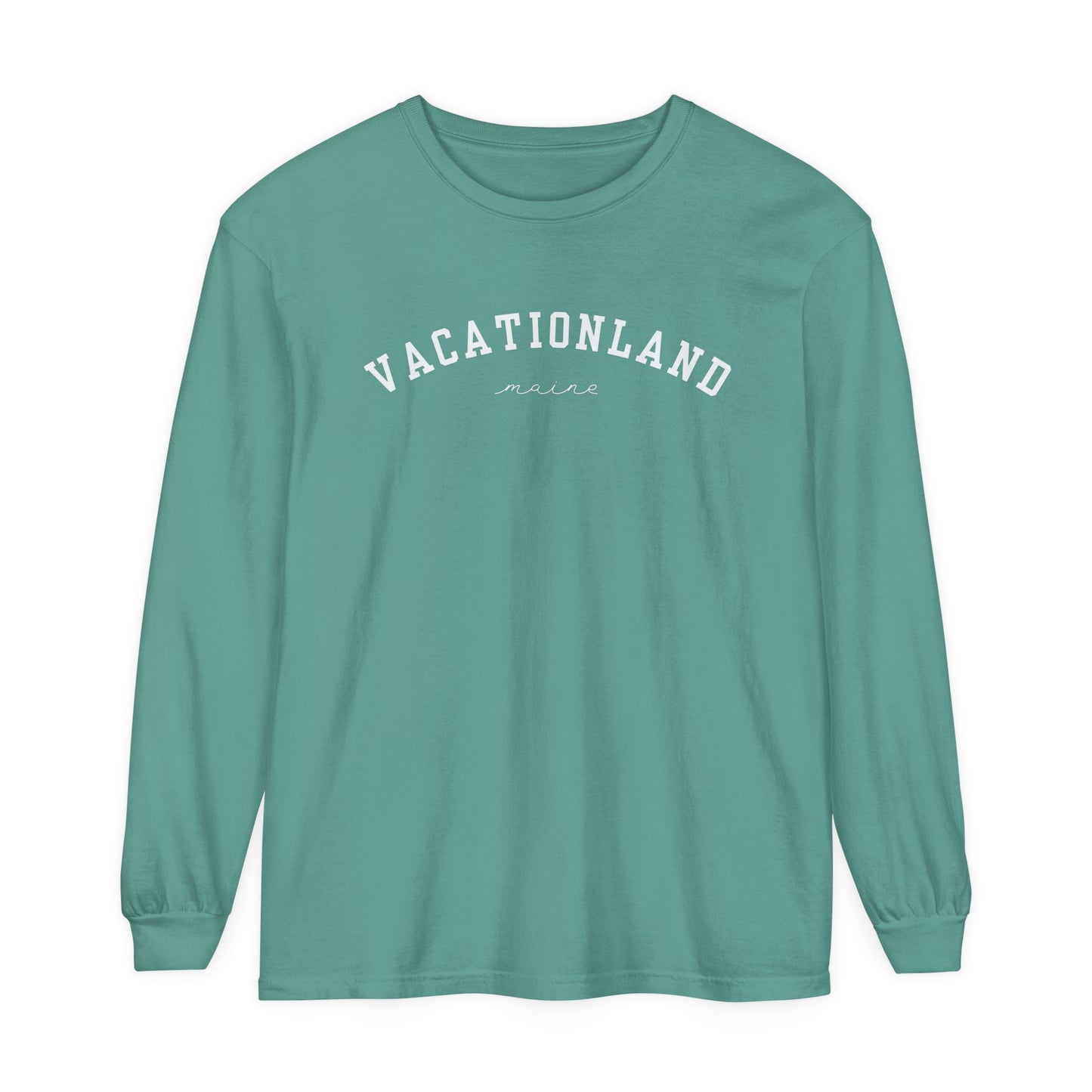 Vacationland Maine Comfort Colors Unisex Garment-dyed Long Sleeve T-Shirt