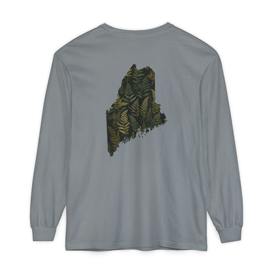 Maine State Ferns Long Sleeve T-Shirt