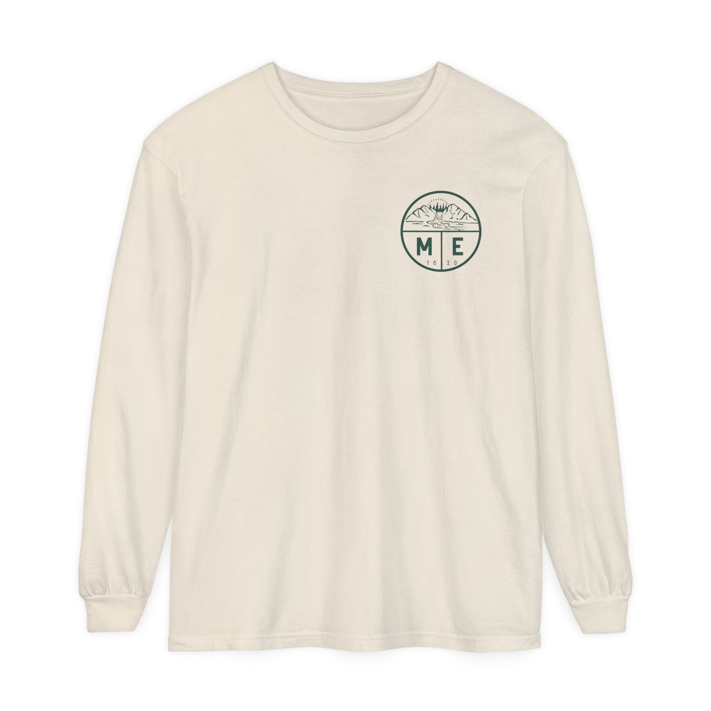 Fall Landscape Maine Comfort Colors Unisex Garment-dyed Long Sleeve T-Shirt