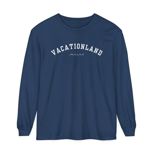 Vacationland Maine Comfort Colors Unisex Garment-dyed Long Sleeve T-Shirt