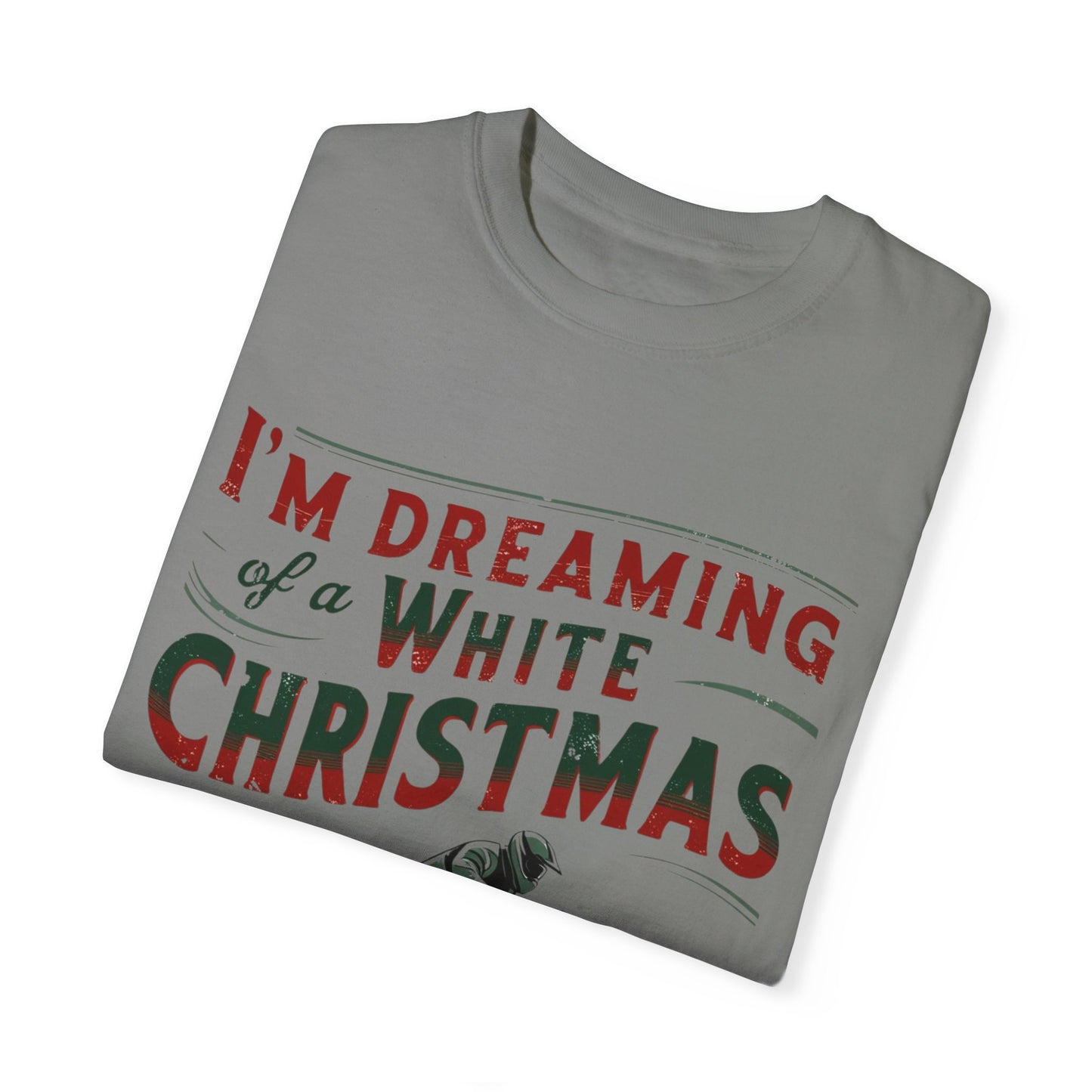 Dreaming of a White Christmas Snowmobile Sled Unisex Comfort Colors T-Shirt