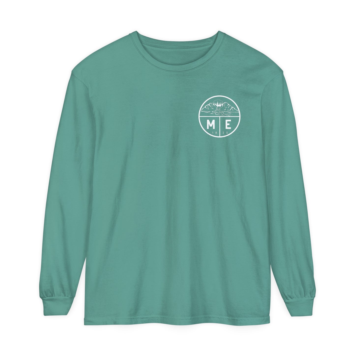 Fall Landscape Maine Comfort Colors Unisex Garment-dyed Long Sleeve T-Shirt