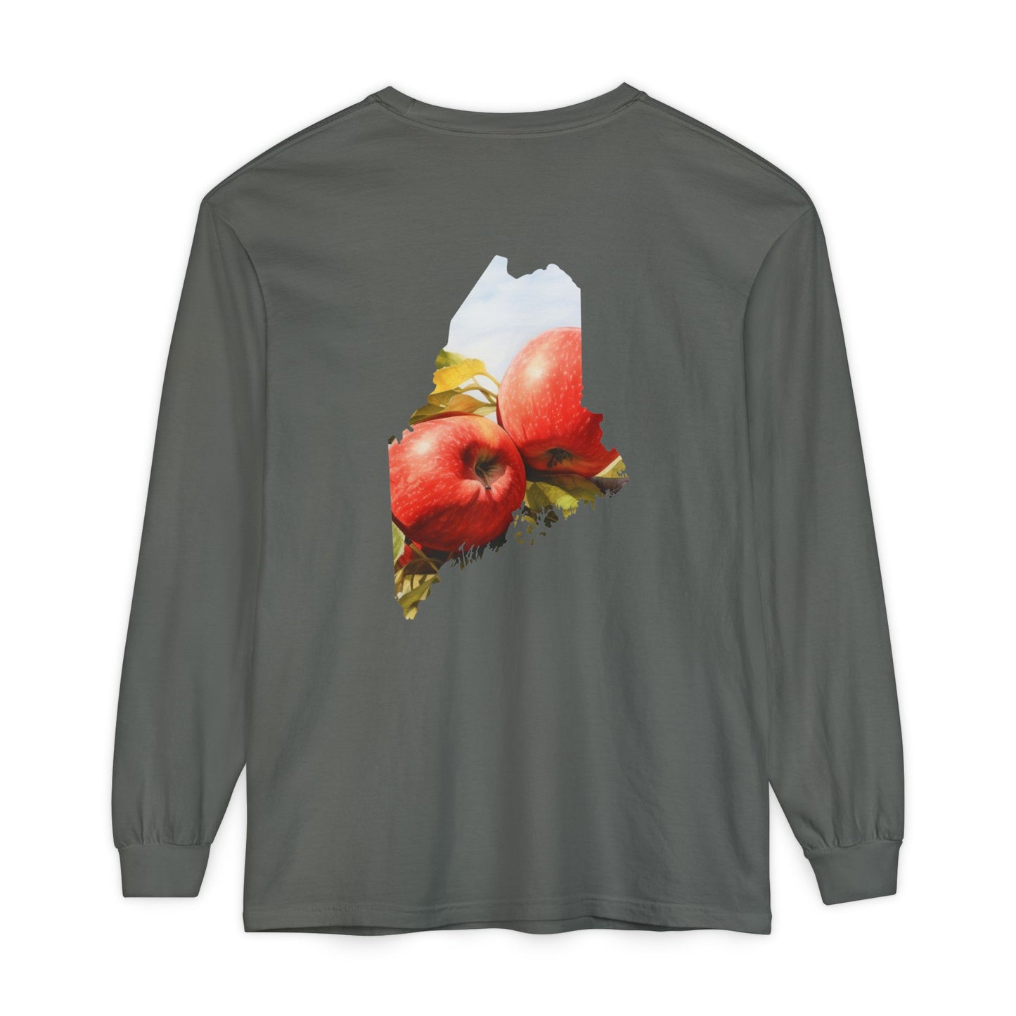Maine State Apples 100% Cotton Long Sleeve T-Shirt