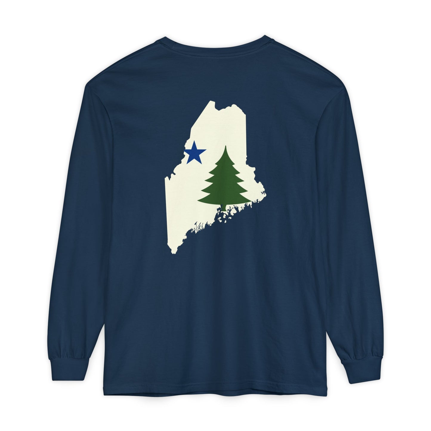 1901 Old Maine Flag State Comfort Colors Unisex Garment-dyed Long Sleeve T-Shirt