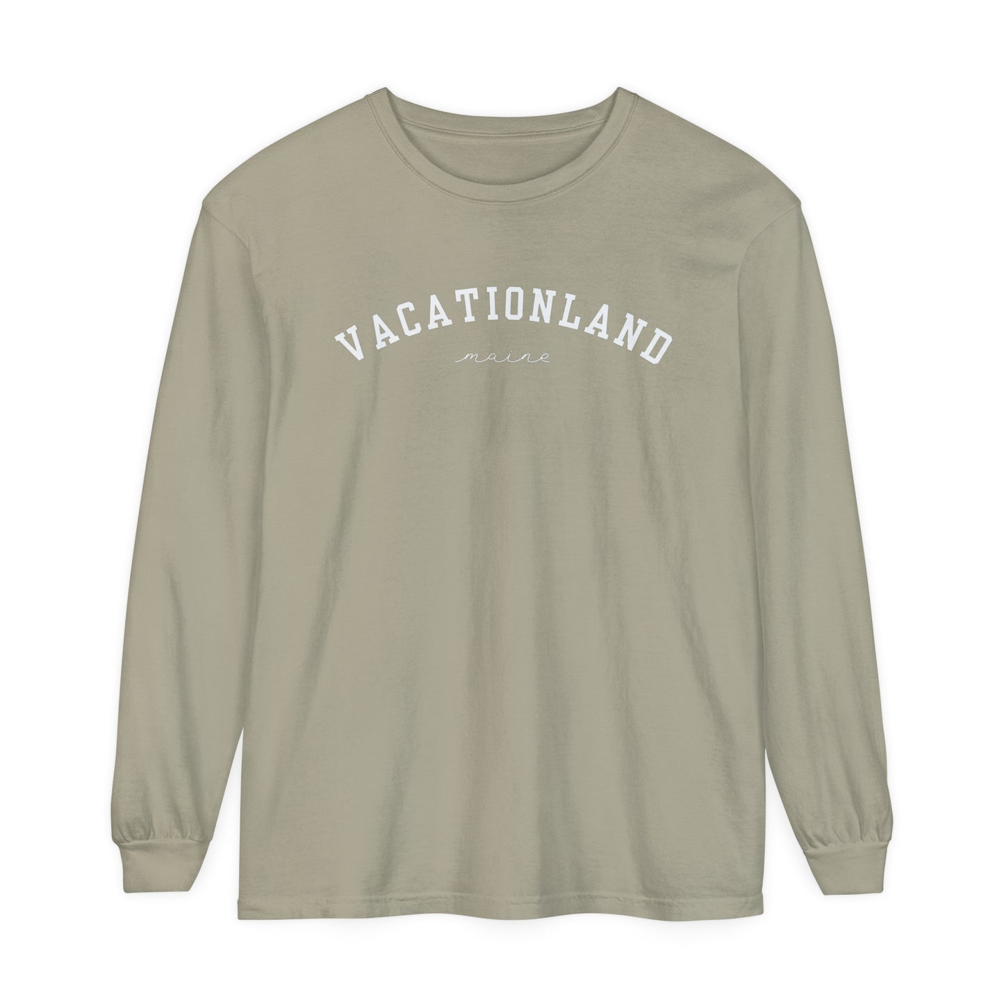 Vacationland Maine Comfort Colors Unisex Garment-dyed Long Sleeve T-Shirt